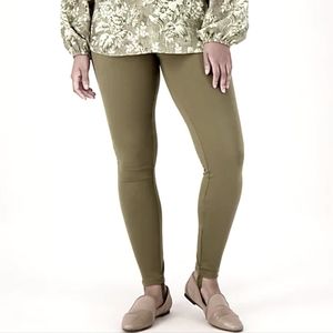 Issac Mizrahi petite stirrup pants DRIED SAGE